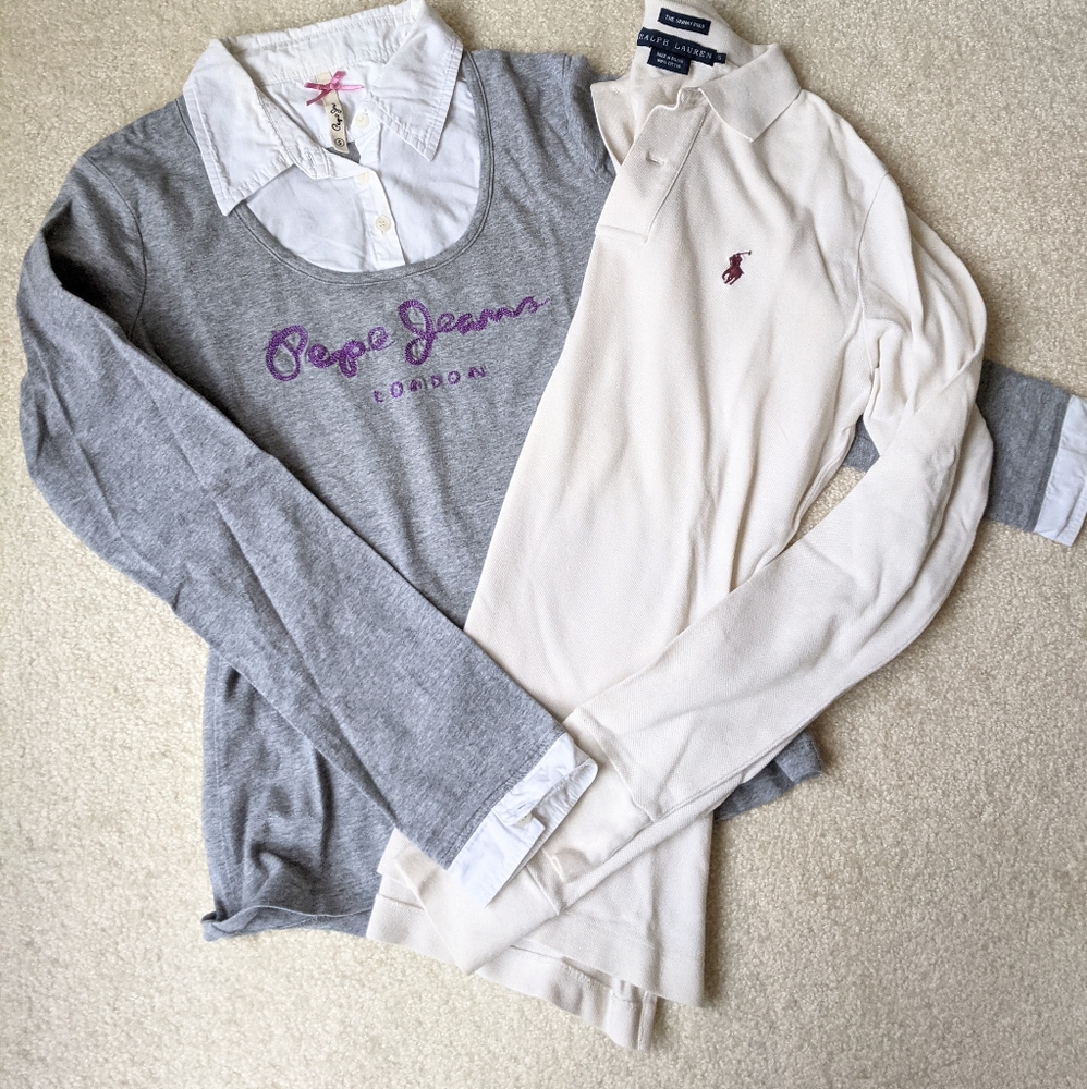 Ralph Lauren skinny polo & Pepe Jeans long sleeve